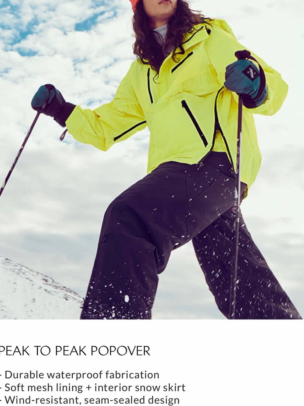 NWOT Free People Movement Peak To Peak Popover Jacket Large Ski Snow Logo - Picture 4 of 8
